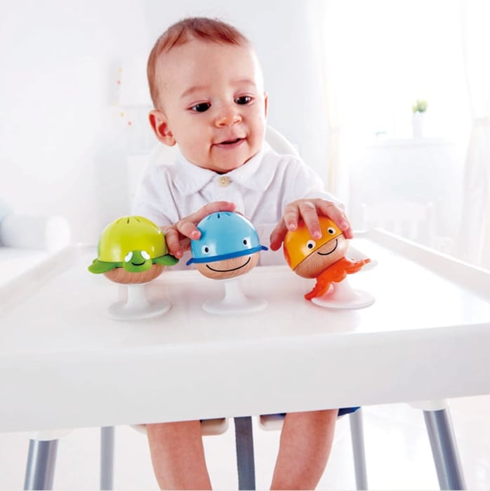 Rattle Set with Suction Cups - Sea Animals