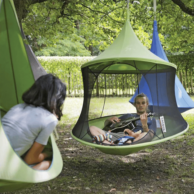 Hammock Tent with Mesh Sides Ø150 cm - Green