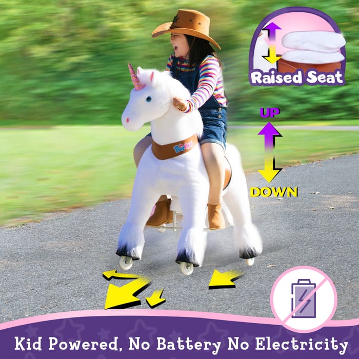Ride-On Horse - Unicorn White, M/L