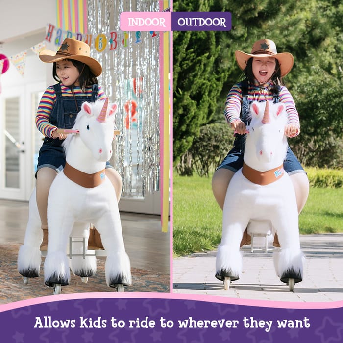 Ride-On Horse - Unicorn White, M/L