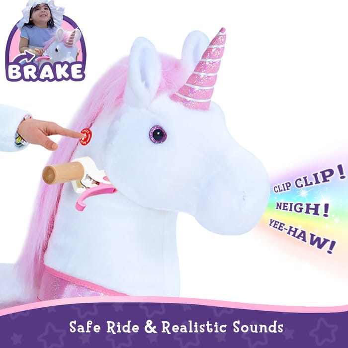 Ride-On Horse - Unicorn Pink, M/L