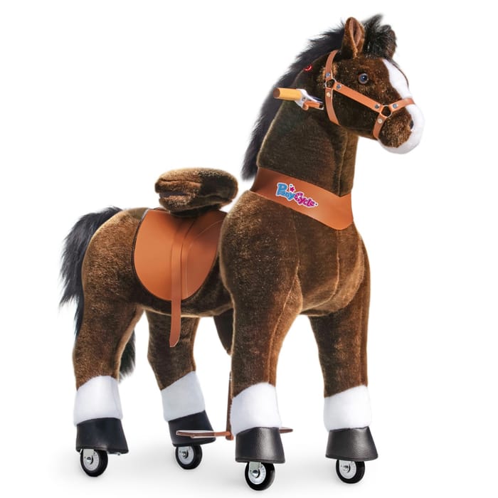 Ride-On Horse - Dark Brown w. White Blaze, M/L