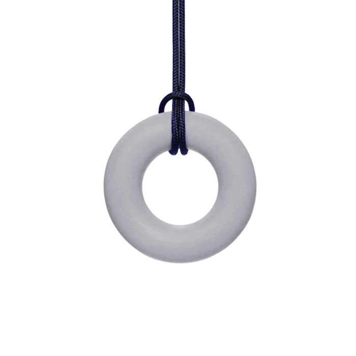 Chew Necklace, Ring - Standard, Light Grey