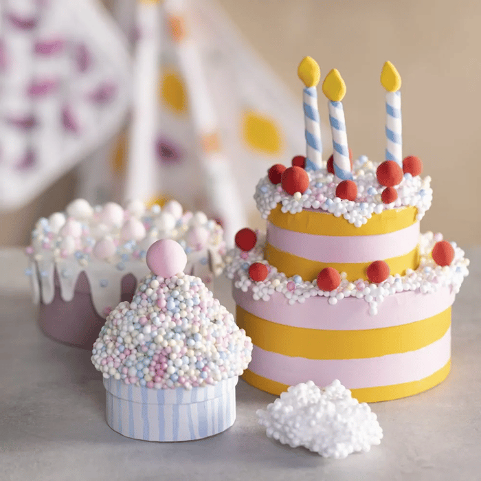 Round Paper Boxes, 4 pcs