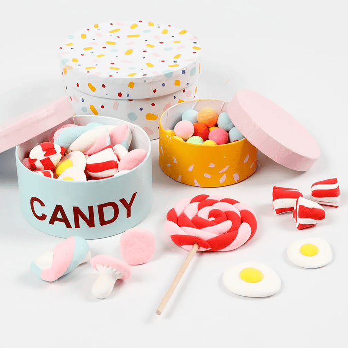 Round Paper Boxes, 4 pcs