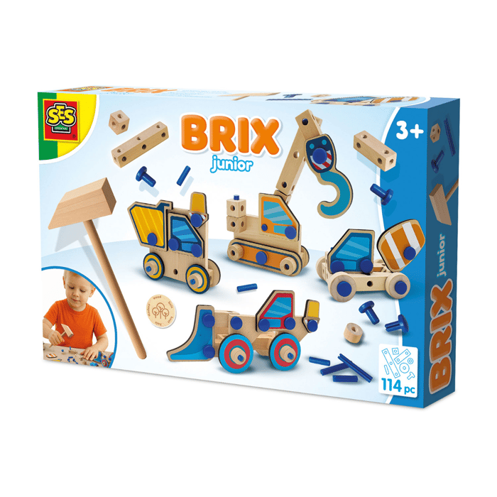 BRIX Junior - Construction Vehicles, 114 pcs