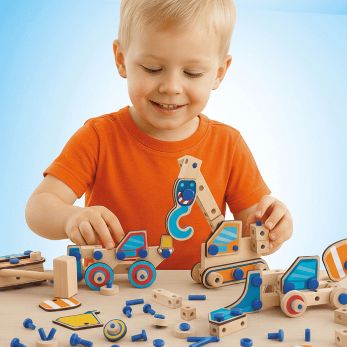 BRIX Junior - Construction Vehicles, 114 pcs