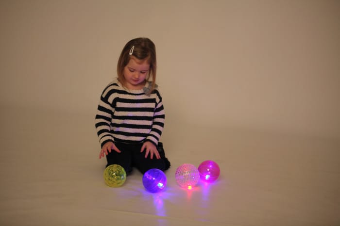 Sensory Flashing LED Balls, 4 pcs