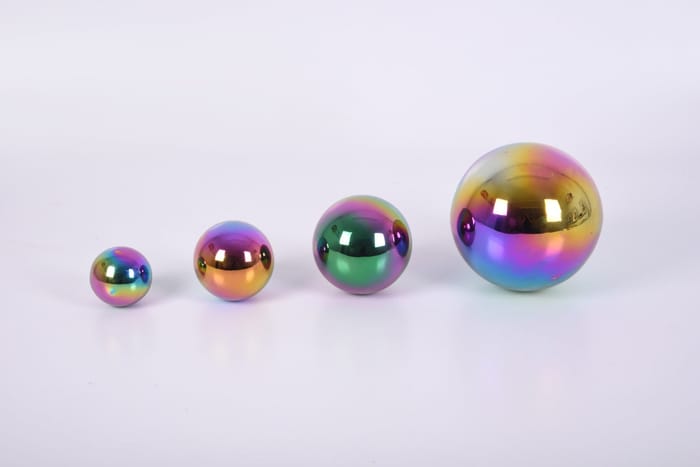 Sensory Steel Colour Burst Balls, 4 pcs