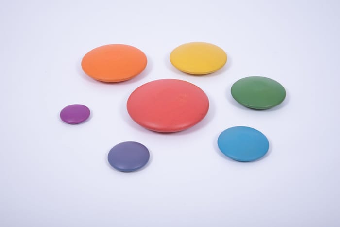Sensory Wooden Rainbow Buttons, 7 pcs