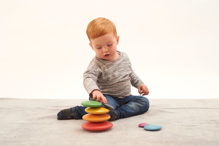 Sensory Wooden Rainbow Buttons, 7 pcs