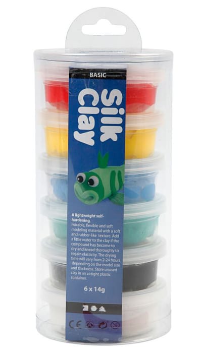 Silk Clay 6x14 gr - Basic Colours