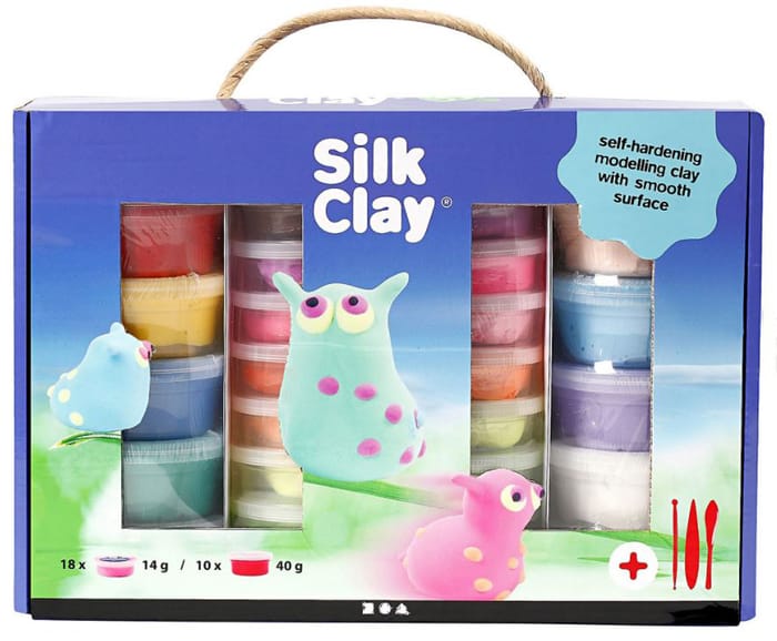 Silk Clay Gift Set, 28 Pots + Tools
