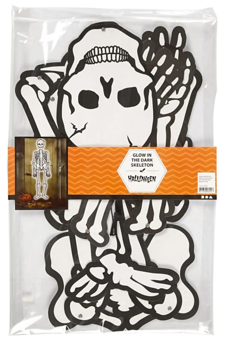 Glow-in-the-Dark Paper Skeleton, 120 cm