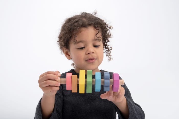 Rainbow Wooden Shape Twister - Shapes and Colours