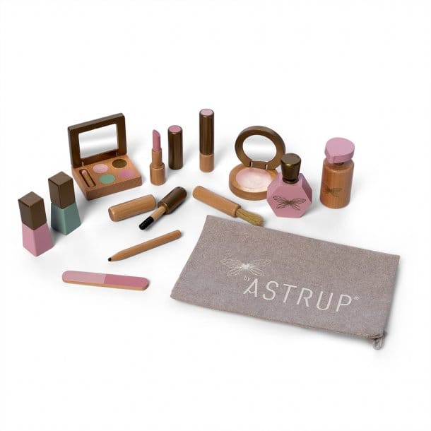 Wooden Makeup Kit, 13 pcs