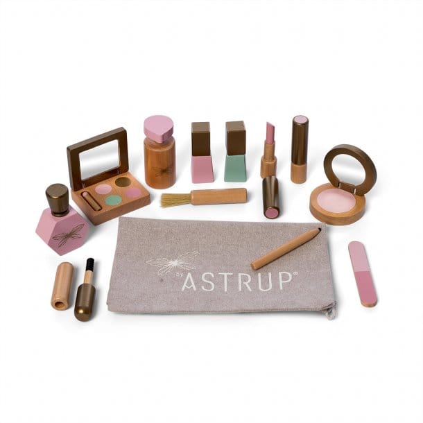 Wooden Makeup Kit, 13 pcs