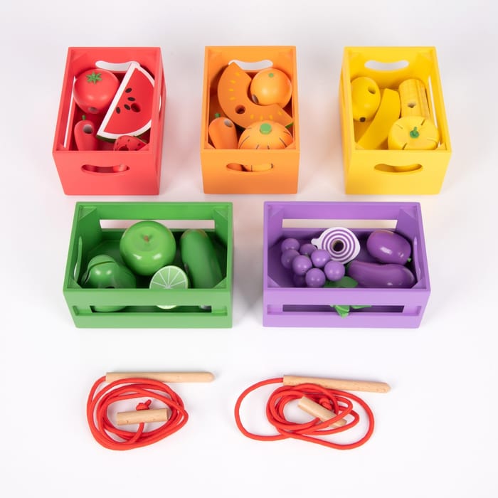 Wooden Sorting Crates - Fruits and Vegetables