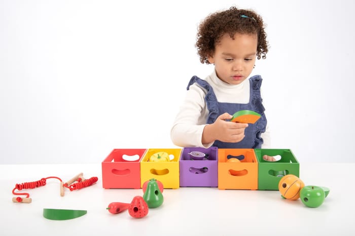 Wooden Sorting Crates - Fruits and Vegetables