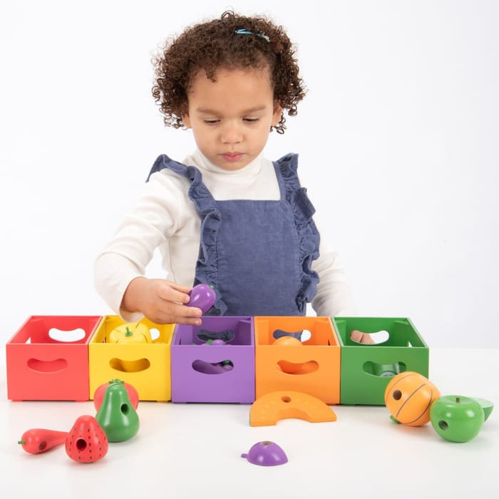 Wooden Sorting Crates - Fruits and Vegetables