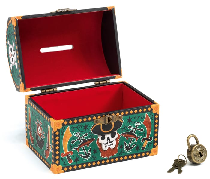 Money Box with Padlock - Pirates