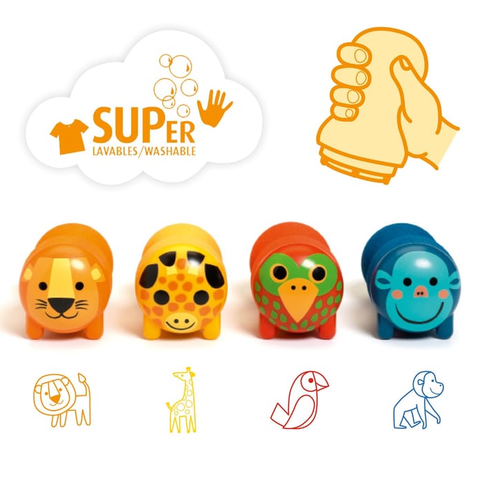 Kids' Stamps (from 18 mos) - Safari Animals