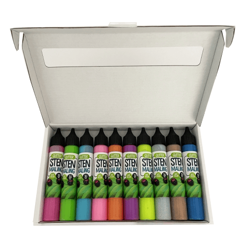 Rock Paint 10 x 30 ml - Glitter