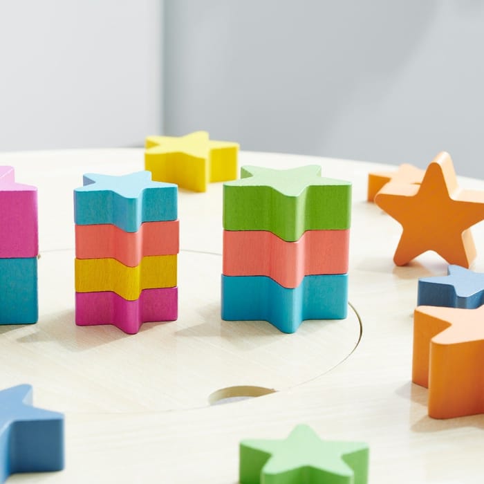 Rainbow Wooden Stars, 21 pcs