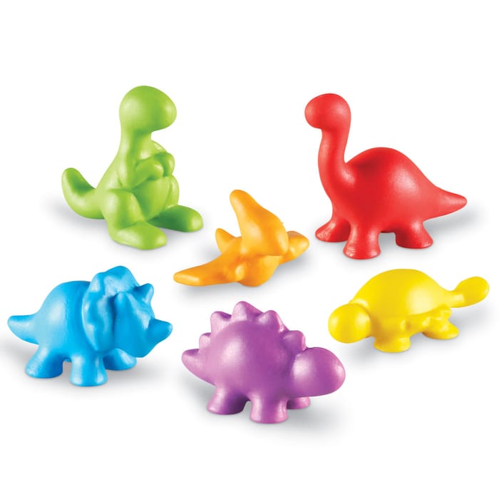 Count & Sort - Back in Time Dino Counters, 72 pcs