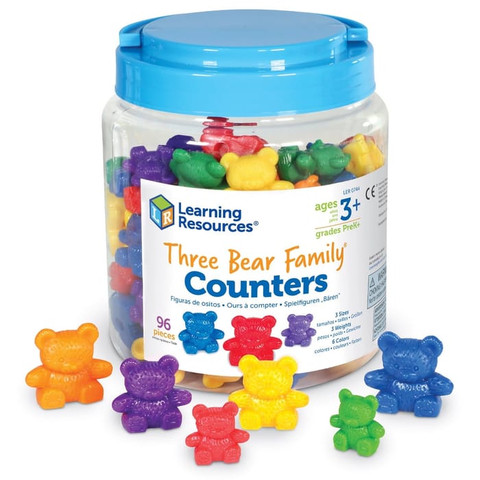 Count & Sort - Three Bear Family Counters, 96 pcs