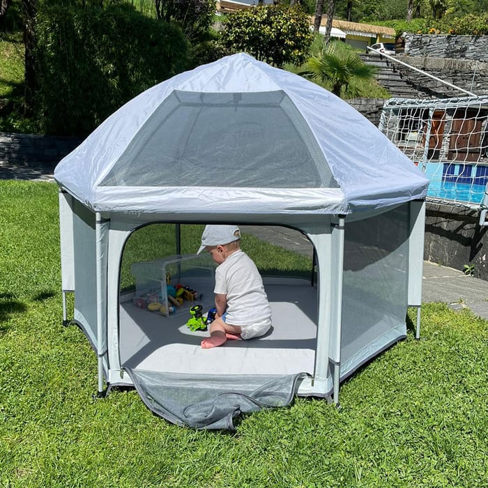 Pop-Up Playpen/Hideaway with Cover - Light Grey