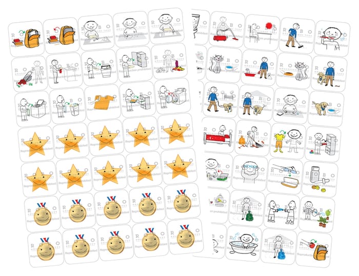 Time Timer - Magnetic Pictograms, Rewards