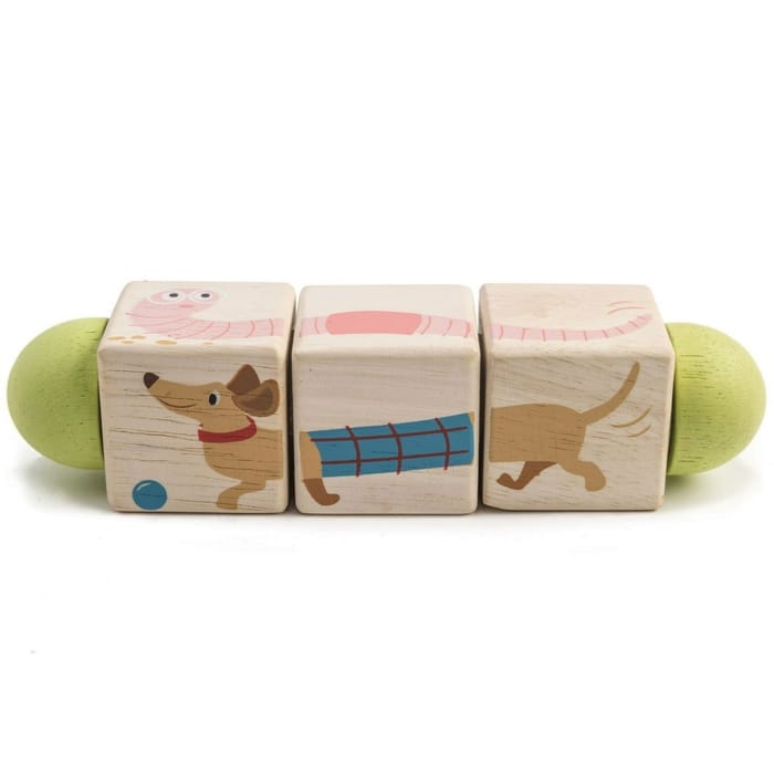 Wooden Twisting Cubes Puzzle - Animals