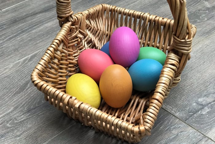 Rainbow Wooden Eggs, 7 pcs