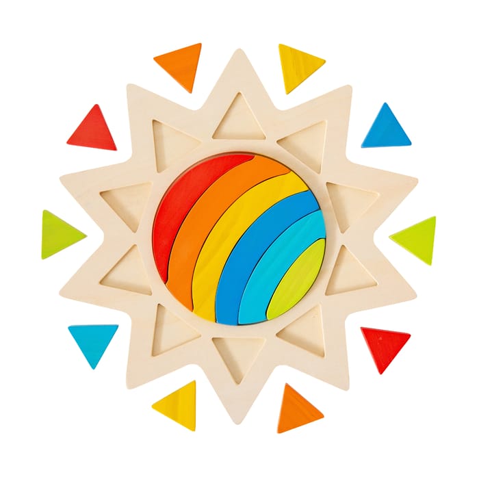 Wooden Puzzle - Rainbow in the Sun, 16 pcs
