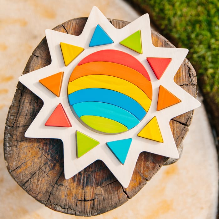 Wooden Puzzle - Rainbow in the Sun, 16 pcs