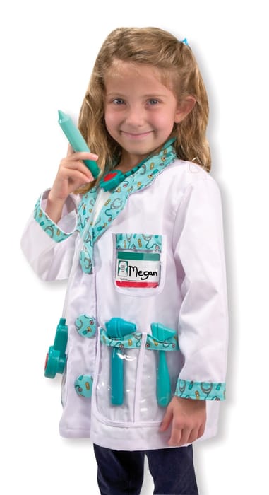 Doctor Costume & Doctor Kit, Size 3-6 Years