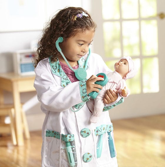 Doctor Costume & Doctor Kit, Size 3-6 Years