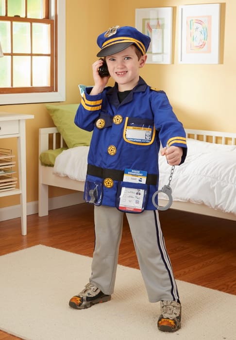 Police Officer Costume Set, Size 3-6 Years