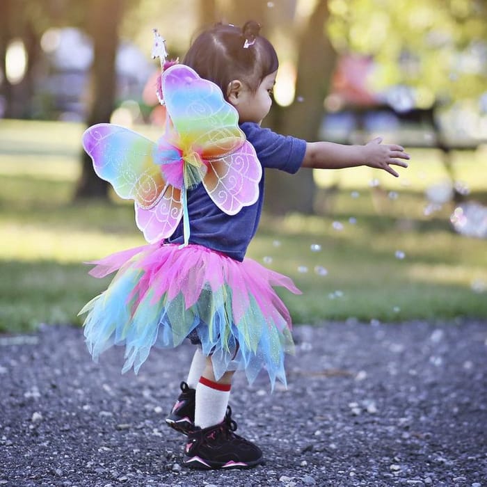 Skirt & Wings - Neon, 4-7 yrs