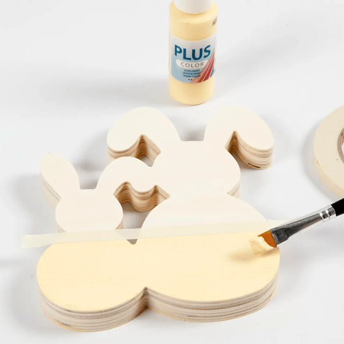 Paint Your Own Wooden Easter Bunny Ornaments 16 cm