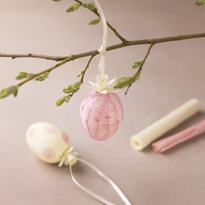 DIY Easter Craft - Crepe Paper Easter Eggs, 2 pcs