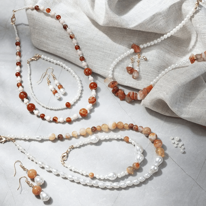 Jewelry Starter Kit - Crystals, Beige/Brown/Black