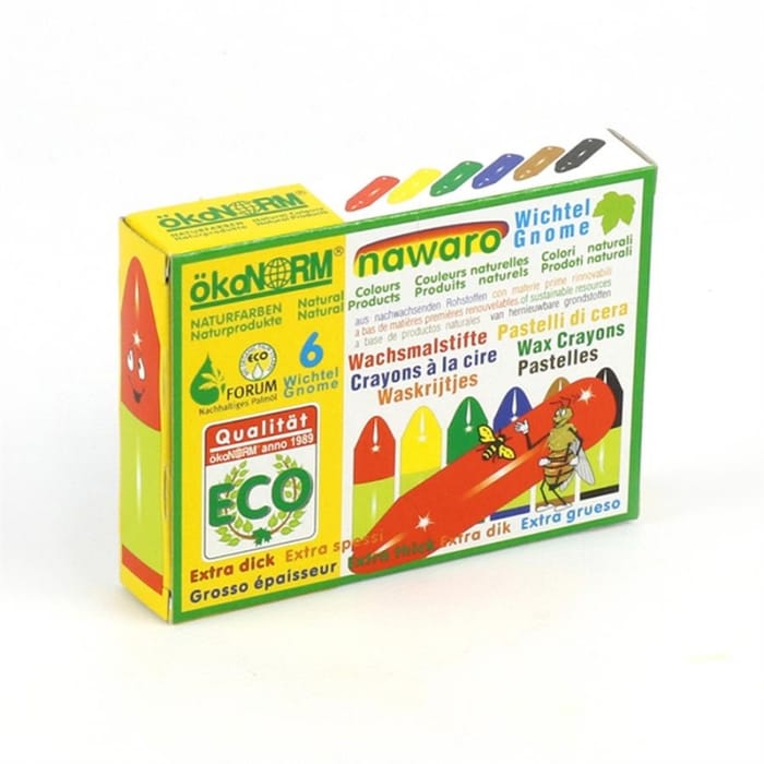 Mini Wax Crayons, 6 pcs