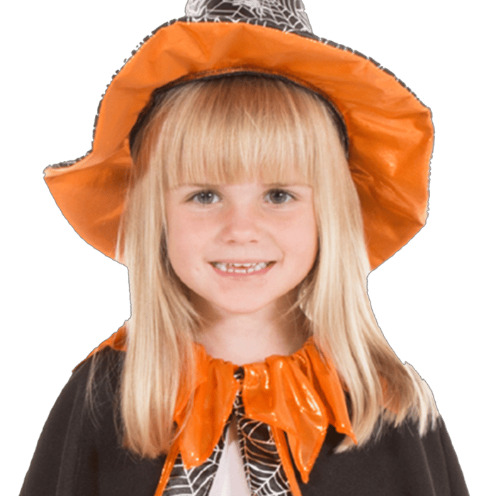 Witch Cape and Hat, Size 3-7 yrs