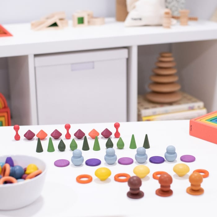 Montessori Wooden Treasures Starter Set, 168 pcs