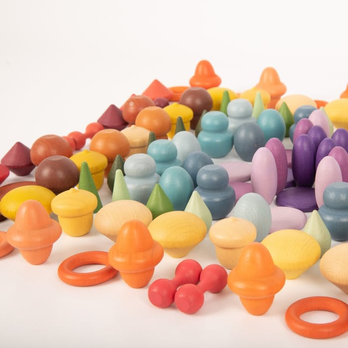 Montessori Wooden Treasures Starter Set, 168 pcs