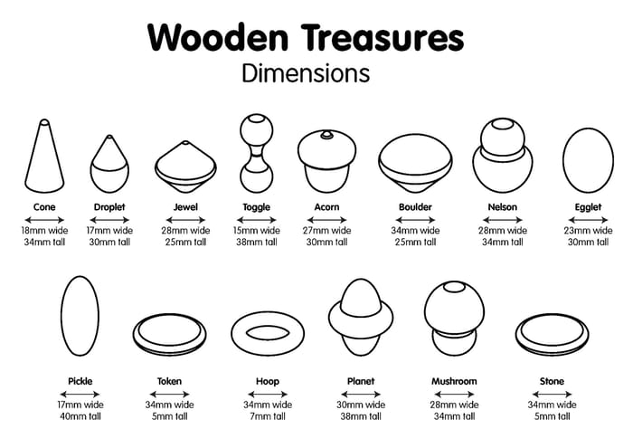 Montessori Wooden Treasures Starter Set, 168 pcs