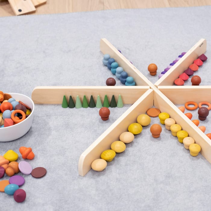 Montessori Wooden Treasures Starter Set, 168 pcs
