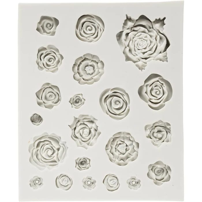 Silicone Mould - Roses, 21 Designs